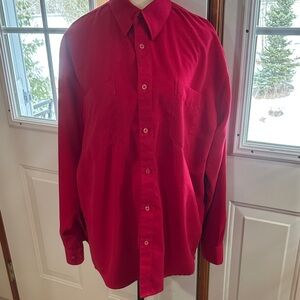 Salvatore Milano Red Men's Button-Up Dress Shirt